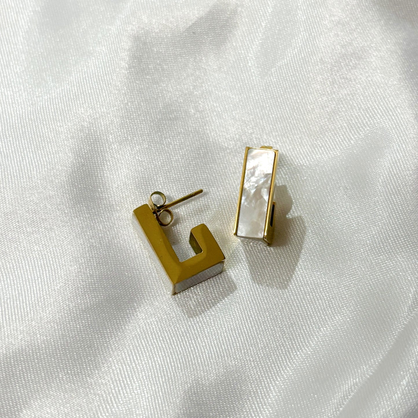 Pearl Slate Studs