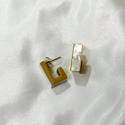 Pearl Slate Studs
