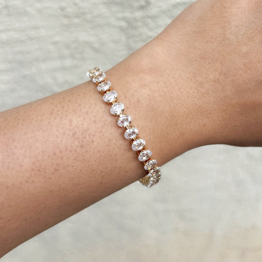 Oval Bling Tennis Bracelet